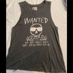 Gray Billabong "Wanted" Tank Top (Size S)